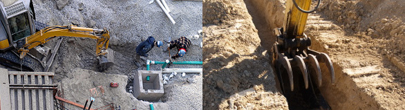 Excavation for the installation of a Cesspool