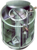 Diagram of a sewage treatment plant